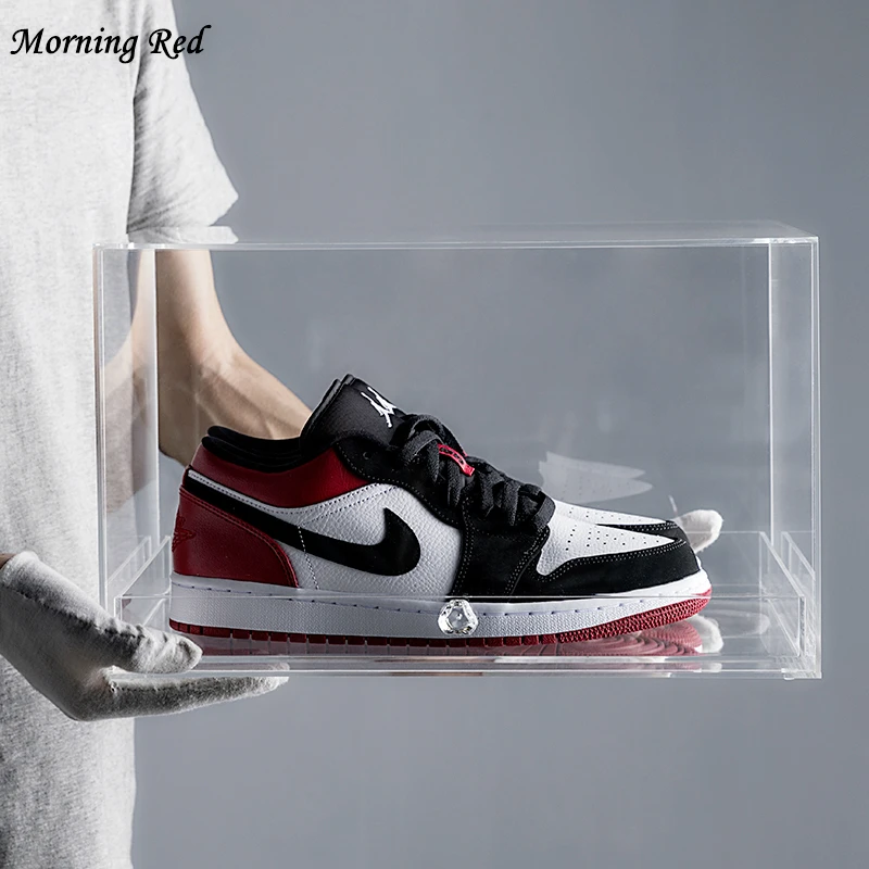 HD caja de zapatos de deporte transparente cajón de acrílico organizador de almacenamiento Sneakers caja de exhibición de modelo de coche contenedor de del hogar|Cajas y recipientes de almacenamiento| - AliExpress