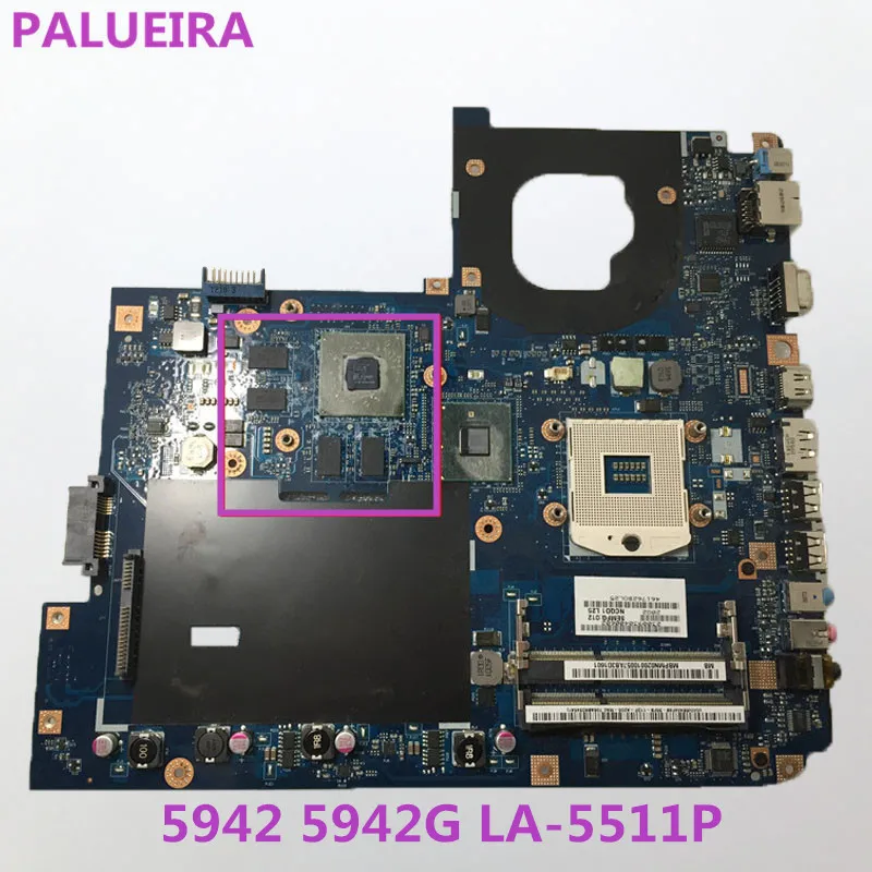 PALUBEIRA для ACER aspire 5942 5942g материнская плата LA-5511P REV.2.0 MB. PMN02.001 NCQD1 MBPMN02001 отлично работает