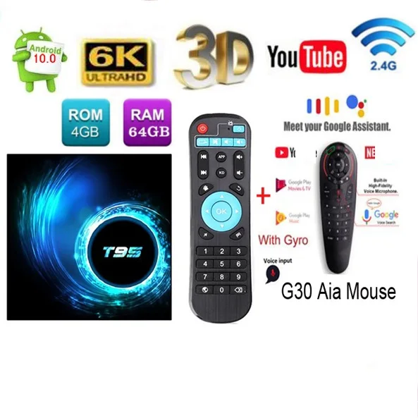 ТВ приставка t95 h616 Android 10 0 Wi Fi 2 4 ГГц 100 Мбит/с|ТВ-приставки и медиаплееры| |
