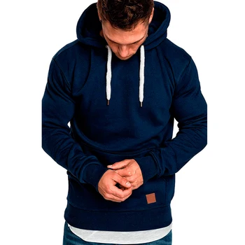 

Man Clothes Autumn Winter Mens Hoodies Warm Plus Velvet Lose Long Sleeve Casual Simple Solid Color Hooded Ropa Bluzy Meskie* /