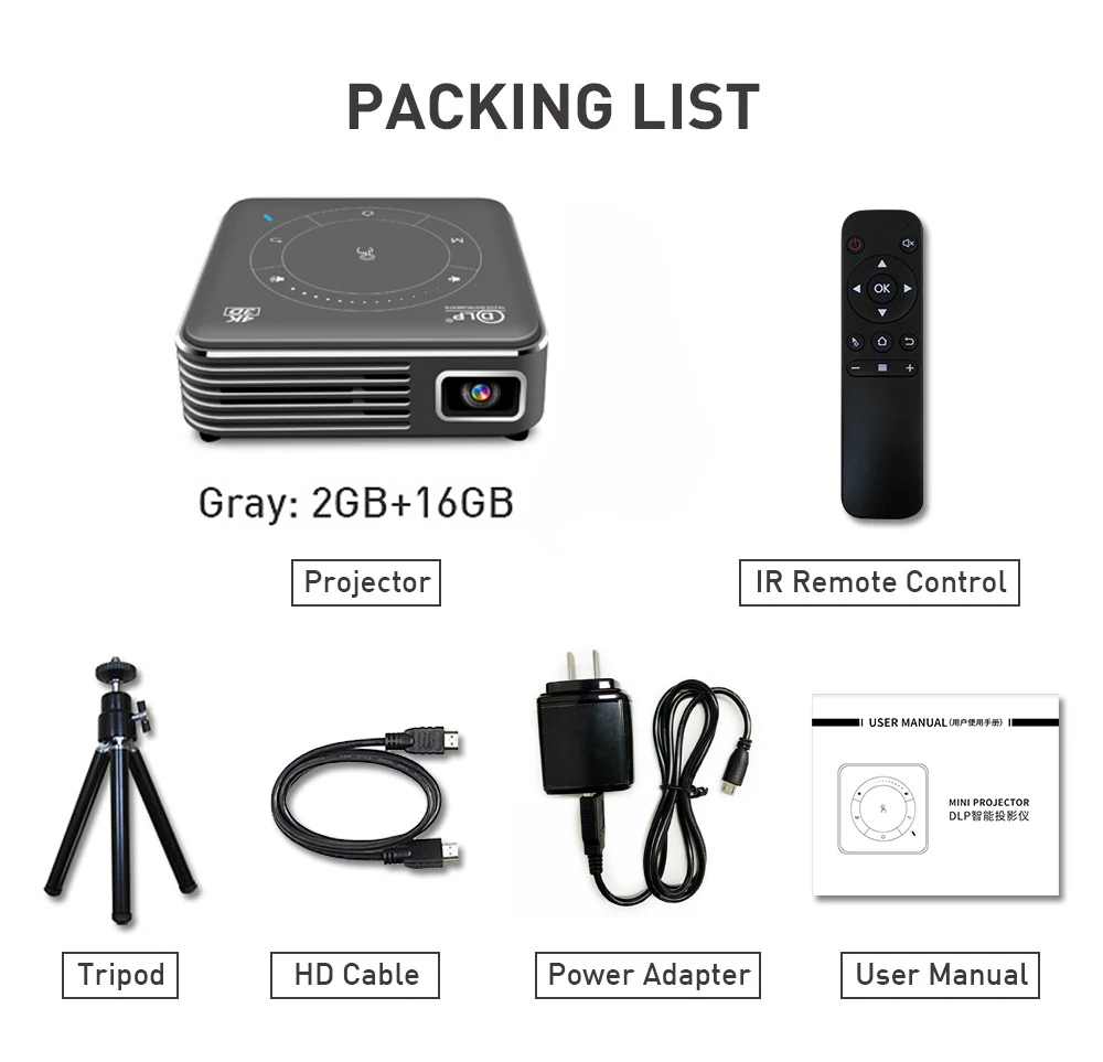 Dlp – Mini Projecteur Portable P09-ii, Android 9.0, Prise En Charge Du  Décodage 4k, Pour Home Cinéma - AliExpress