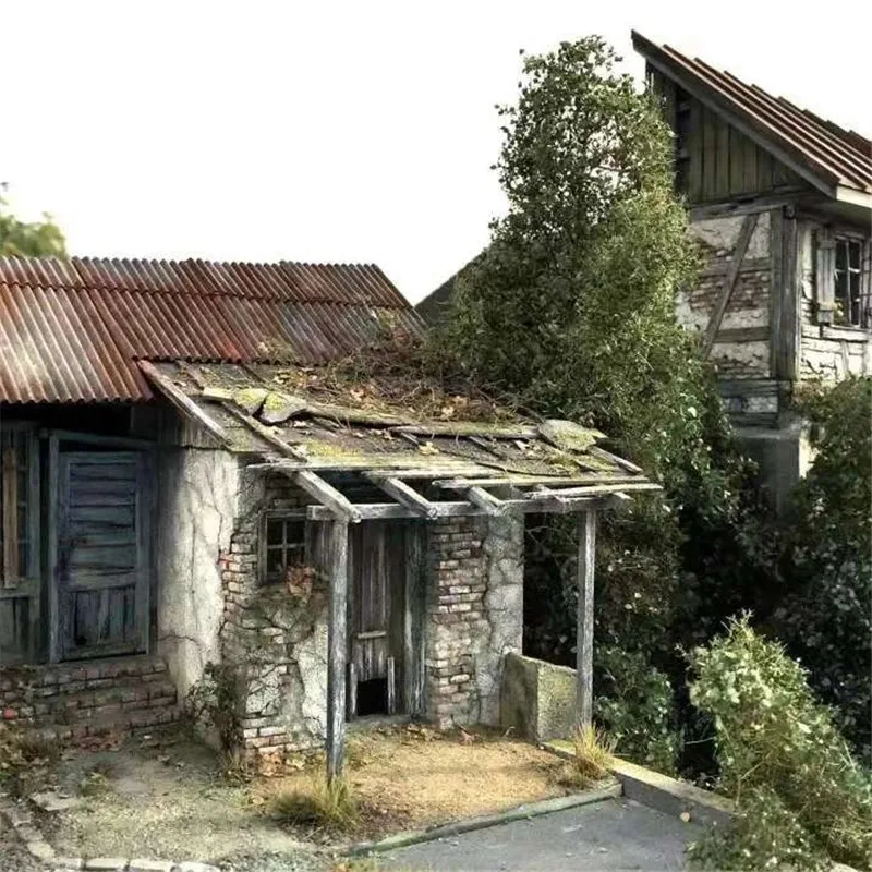 architecture model grass in ho train layout06_副本