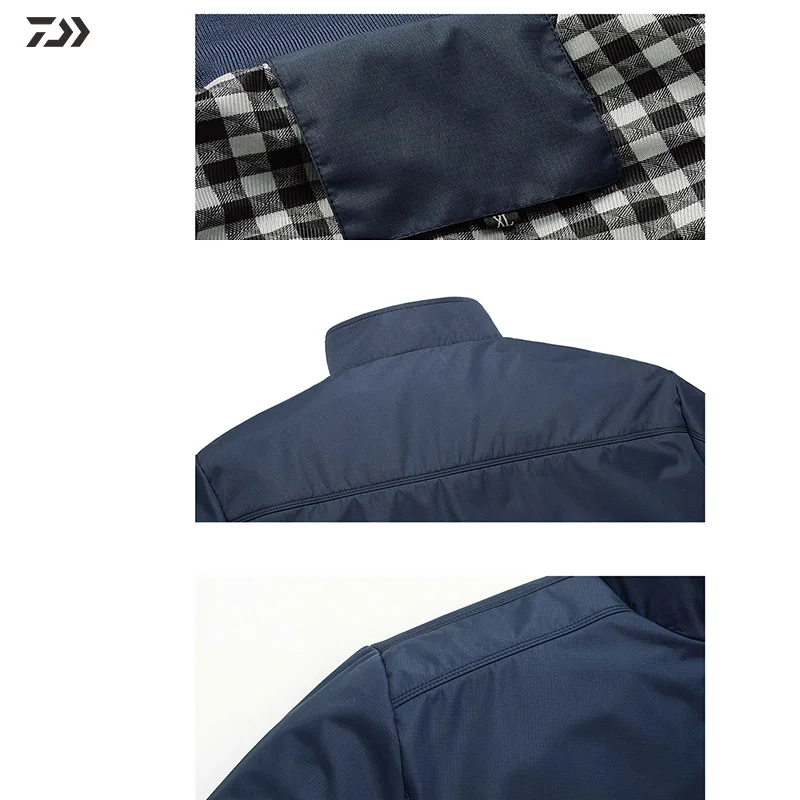 Новая зимняя куртка Daiwa для рыбалки, Мужская нейлоновая ветрозащитная одежда для рыбалки, водонепроницаемая Спортивная одежда на молнии для походов на открытом воздухе