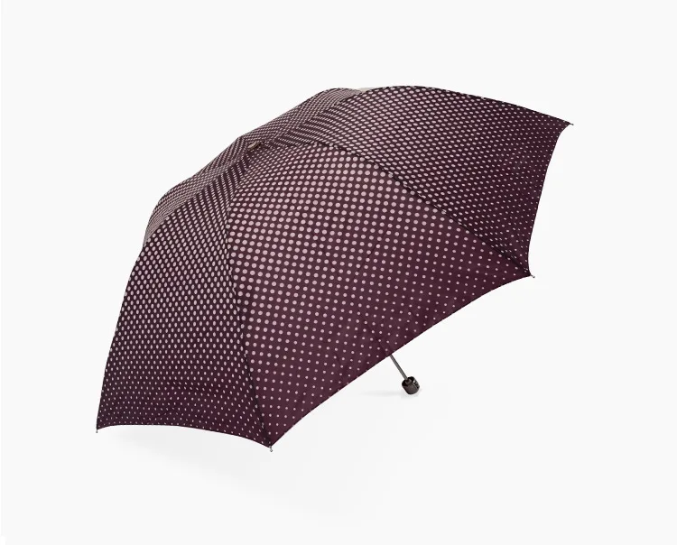 Yu bao South Korea Creative Pencil Umbrella 7 Bone Women's Polka Dot Umbrella Fresh Parasol Dual Purpose Ultra-Fine Ultra-Light
