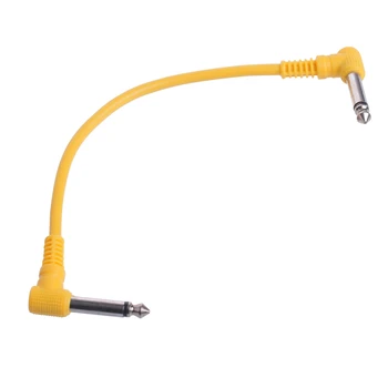 

6Pcs/Set Colorful Angled Plug Audio Leads Patch Cables For Guitar Pedal Effect