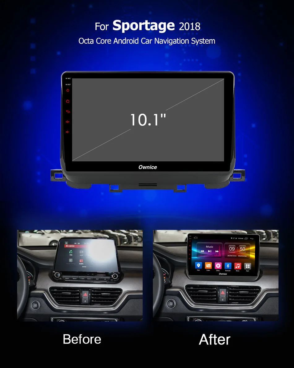 Ownice K1 K2 K3 10," Android 9,0 навигационный плеер мультимедийная Главная панель для Kia Sportage Восьмиядерный GPS радио Wi-Fi 2 ГБ+ 32 ГБ
