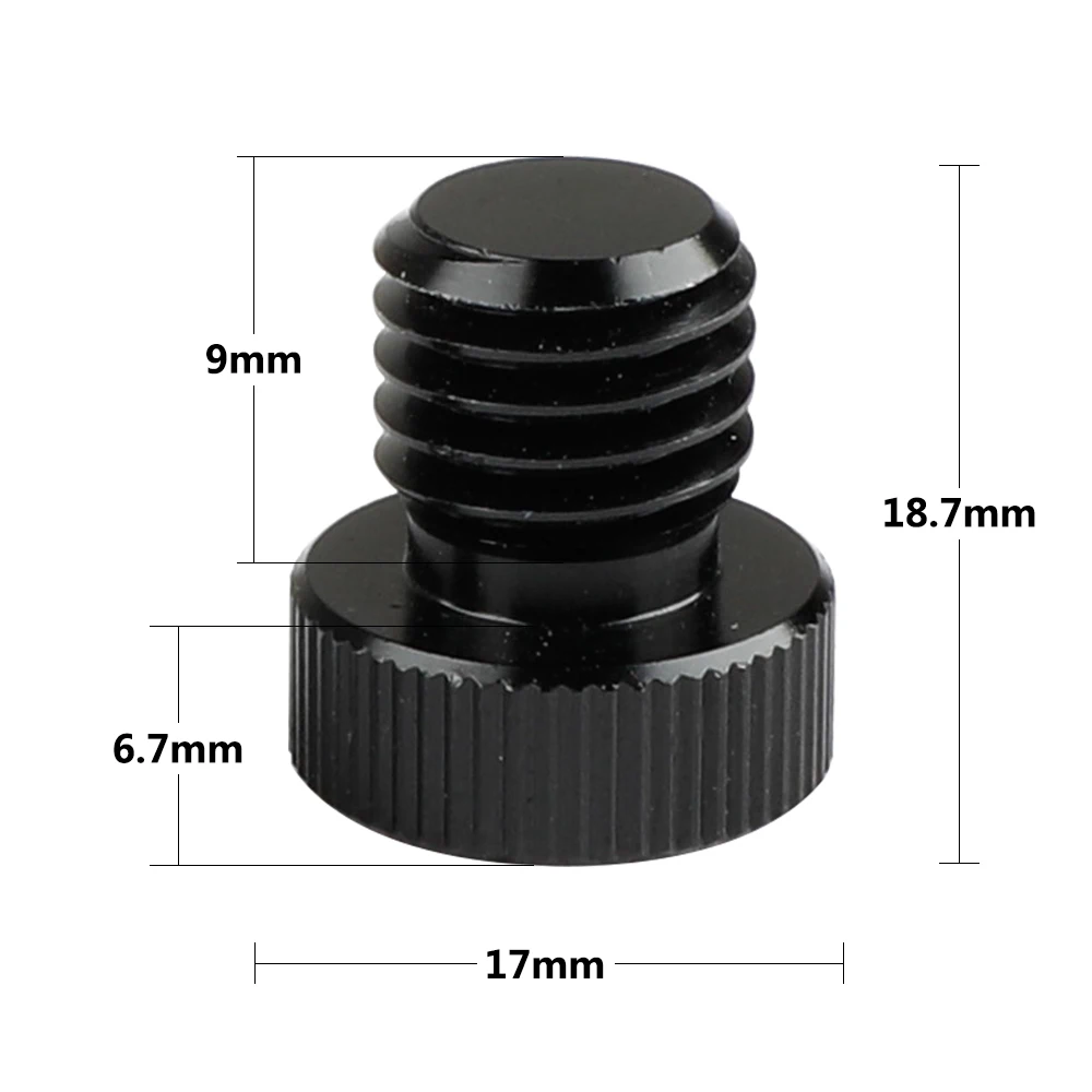 15mm Rod Plug M12 Male To 1/4" Female Screw Adapter 2 Pieces