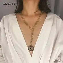 Цепочка IngeSight.Z Женская длинная ожерелье с кулоном в виде