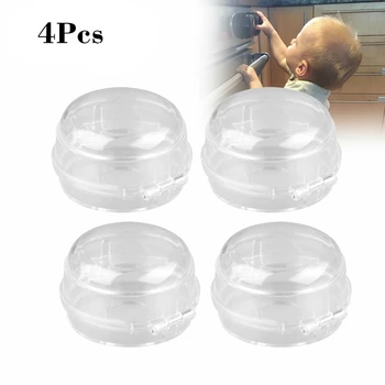 

4Pcs Universal Kitchen Stove Knob Covers Protection Locks Clear for Child Safety