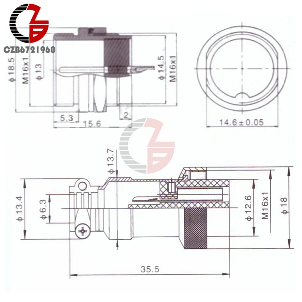 航空插头GX16规格书 (2)