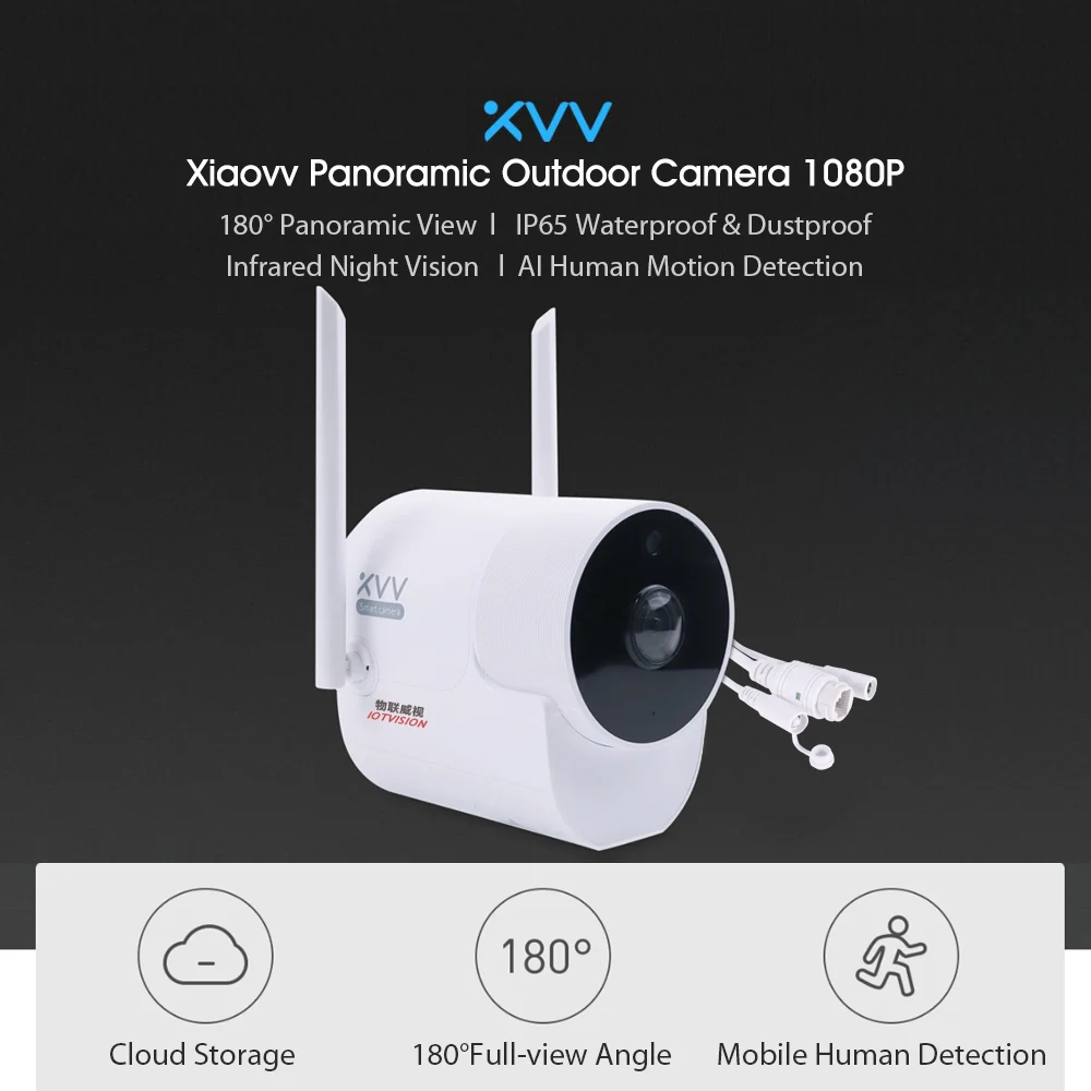 Новейшая Xiaomi Xiaovv наружная панорамная камера 1080P HD камера видеонаблюдения беспроводная wifi камера ночного видения высокой четкости