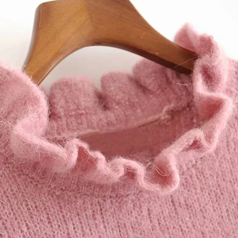 Осенние женские свитер Повседневный Одноцветный свитер