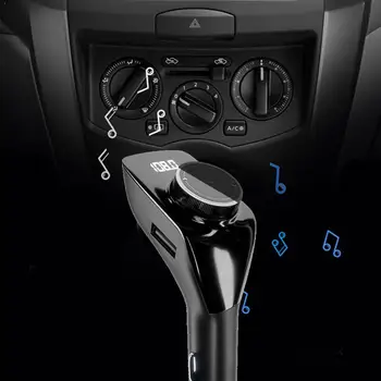 

Car Audio MP3 Player USB Charger LED Bluetooth FM Transmitter Adapter Music AUX Y4M2