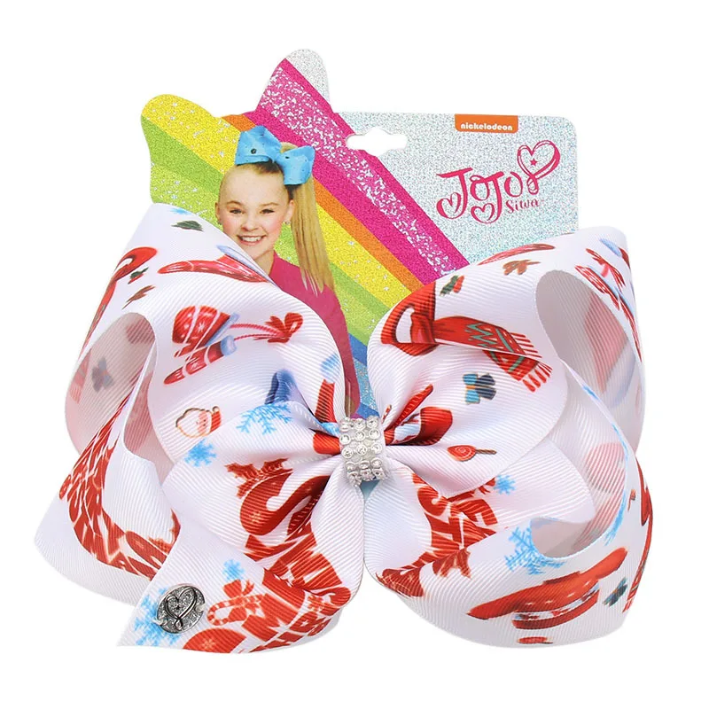 Фуксия JoJo Siwa бант зажим для волос мультяшные заколки для девочек дети красочные бабочки зажимы бант ручной работы рождество вечеринка косплей подарки - Цвет: Фуксия