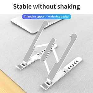 Image 5 - Portable Laptop Stand Foldable Support suporte Notebook Holder For Macbook Pro Air HP Lapdesk Computer Cooling Bracket Riser