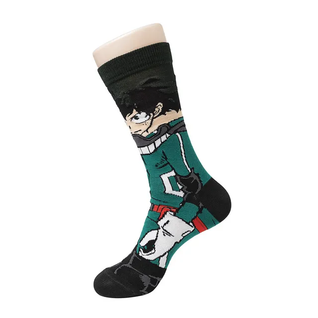 Anime My Hero Academia Izuku Midoriya All Might Bakugou Katsuki Todoroki Shouto Cosplay Character Crew Socks Izuku Midoriya