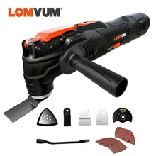 LOMVUM-herramienta multifunción de renovación, 12V, sierra eléctrica inalámbrica, herramientas eléctricas para carpintería, recortadora oscilante, herramienta de renovación DIY