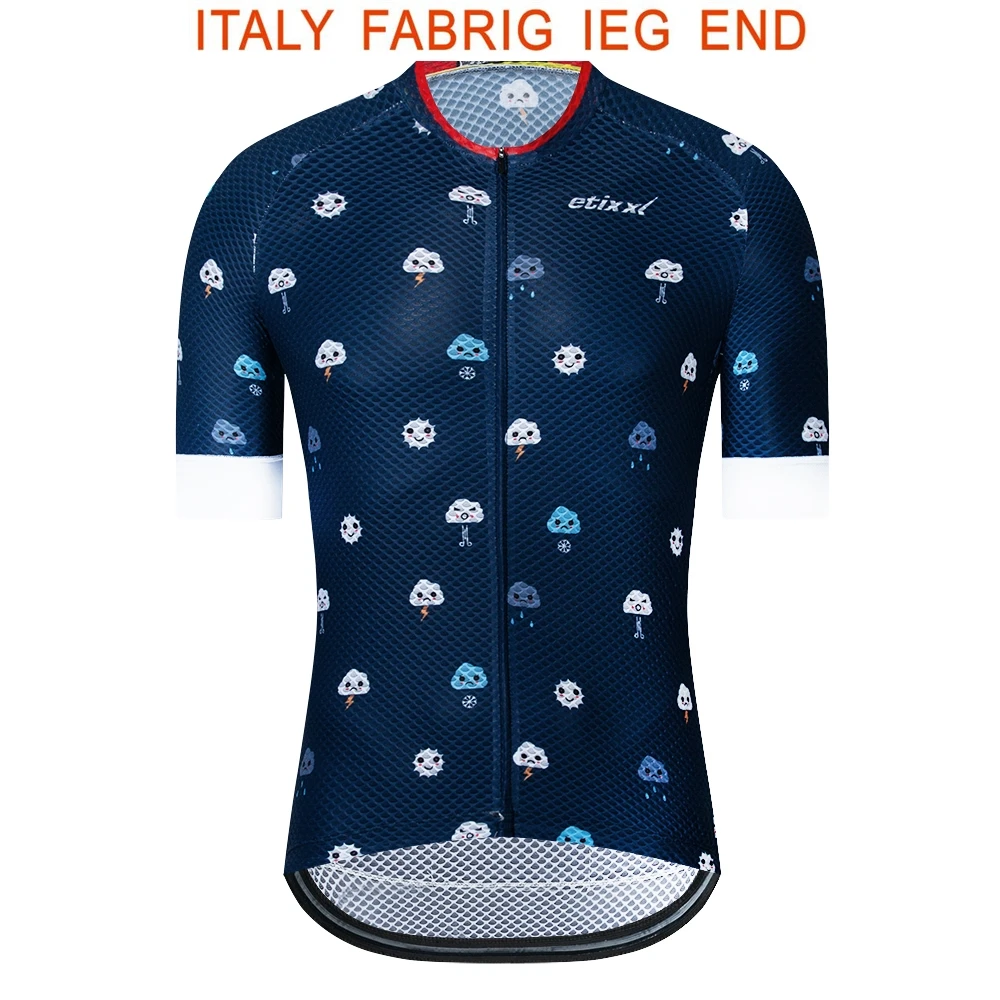 

etixxl Men Retro Cycling Jersey Tight Short-sleeve T-shirt Breathable MTB Bike Bicycle Clothing Wear Quick Dry Sport Jersey