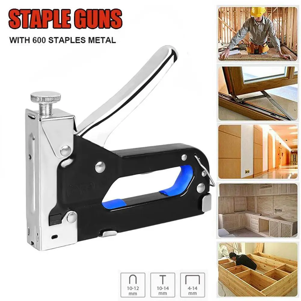 

Three-purpose Code Nail Gun Manual Heavy Duty Hand Free Tools By Stapler For Framing Woodworking Nail Furniture Gun Tacker G7K9
