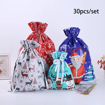 

30pcs Gift bag Drawstring Christmas Wedding Birthday Candy Bag Candy Favor