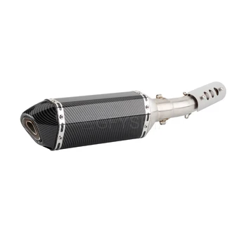 For Yamaha Tenere 700 2019 2020 2021 2022 2023 XTZ690 XTZ700 T700 Escape Slip-on Motorcycle Exhaust Muffler With Mid Link Pipe