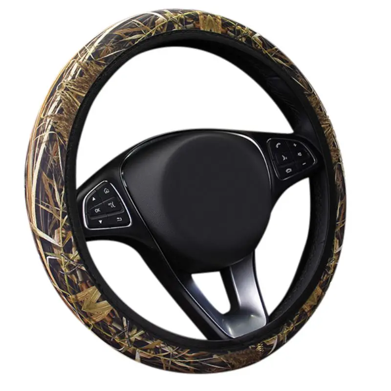 Camouflage Steering Wheel Cover Anti-Slip Excellent Grip Standard Size For Car SUV All Season Comfortable Wheel Cover