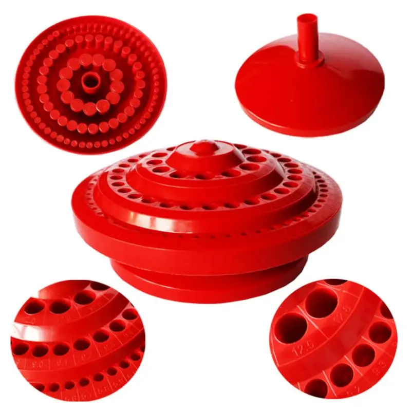 100pcs Hole Drill Bit Storage Case Holder Round Shape Hard Plastic Organizer Stand 1-13mm