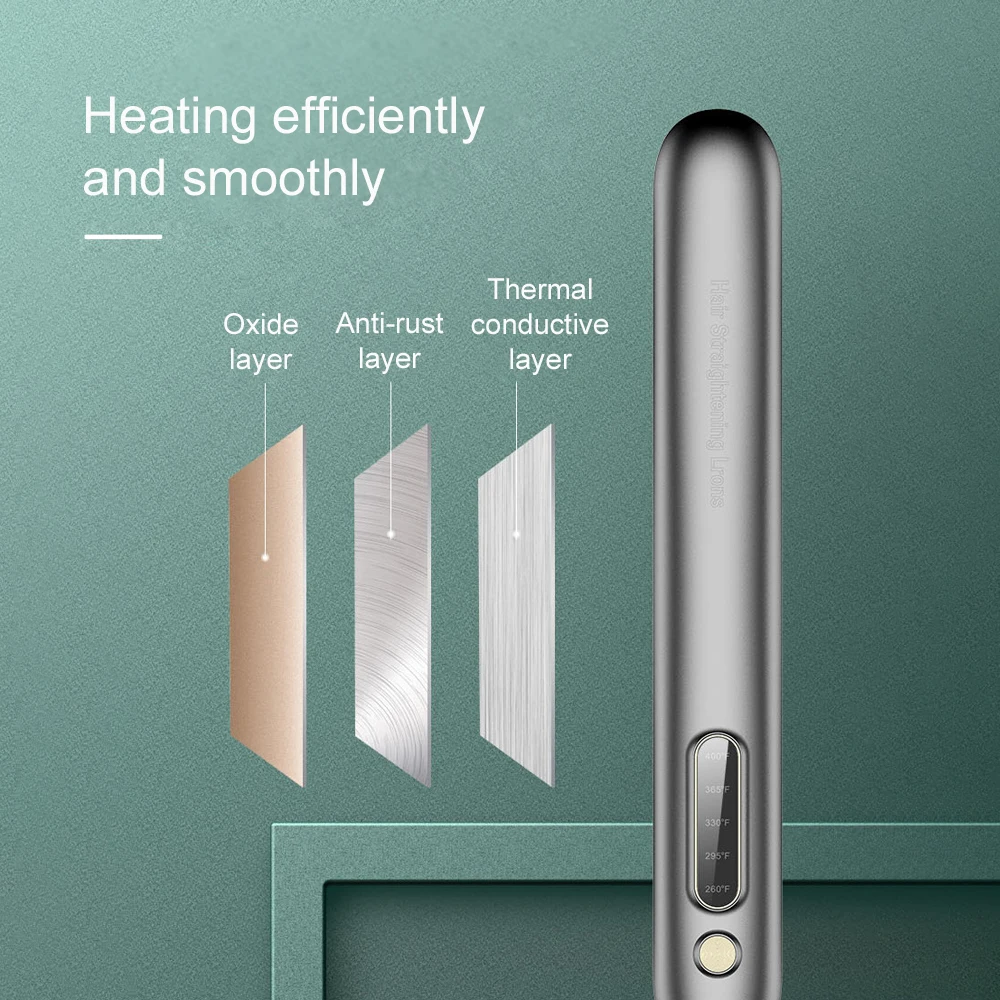 Description Picture 3 of itemCeramic Coating Straightening Irons Fast Heating Hair Straightener Curler 200? Fast Heat-up Flat Iron Salon Hair Styling Tools