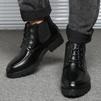 

2018 Casual Leather Boots Genuine Leather Men Shoes Fashion Male Shoes Winter Ankle Boots Male Boots Winter Men Shoes WalkerPeak