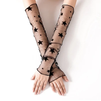 

High Quality Arm Sleeves Running UV Protection Volleyball Sunscreen Bands Fingerless Ice Silk Gloves Sleeves For Women