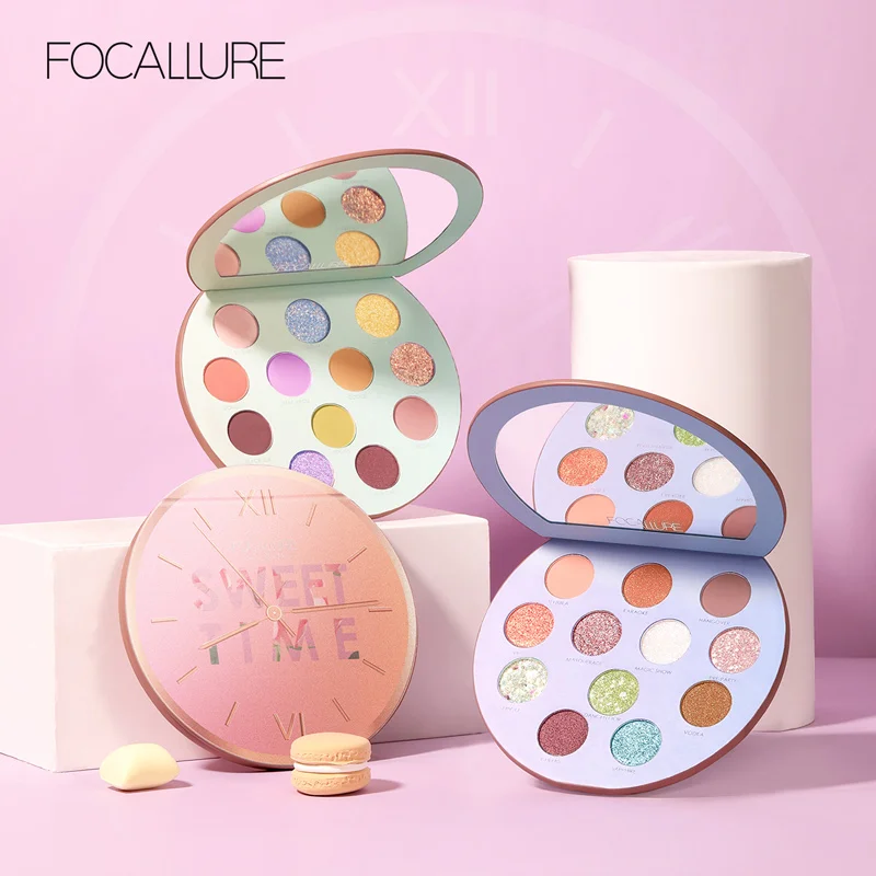 Новейшая палитра теней для век FOCALLURE myfactory Time 12 цветов тени с блестками| |