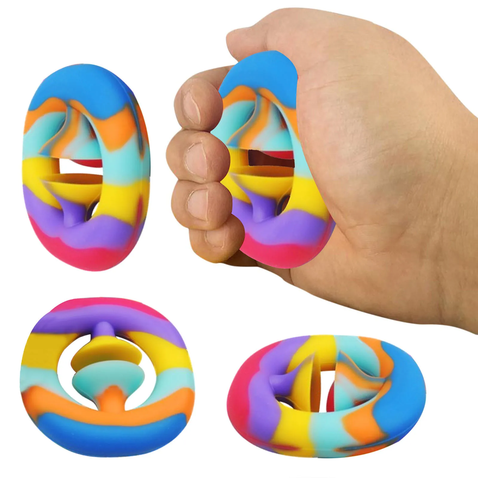 Anti-estrés dedo mano agarre autismo Necesidades Especiales estrés alivio de la ansiedad juguetes extrusión sensorial pellizcando bola Fidget juguete