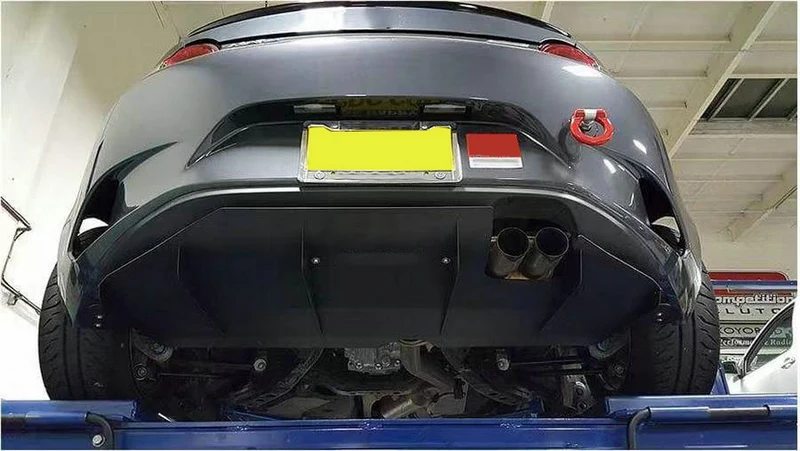 For Mazda MX5 Miata ND VE-Style Carbon Fiber Rear Diffuser With Fitting Glossy Finish Bumper Under Panel Fibre Splitter Set Trim
