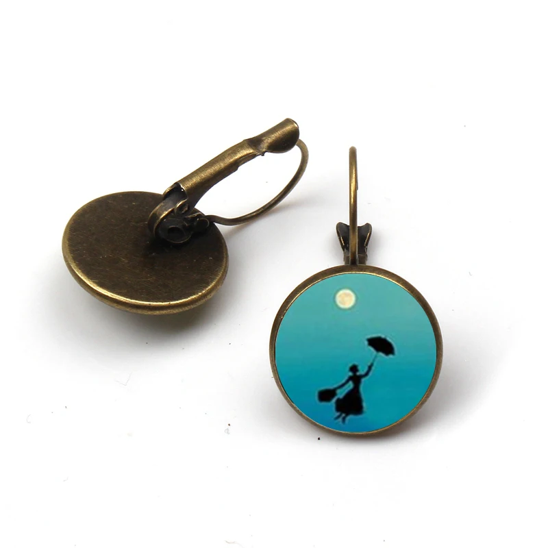 Новая мода Mary Poppins серьги стимпанк серьги ювелирные изделия Луна Звездная синяя ночь висячие серьги женские свадебные Ohrringe