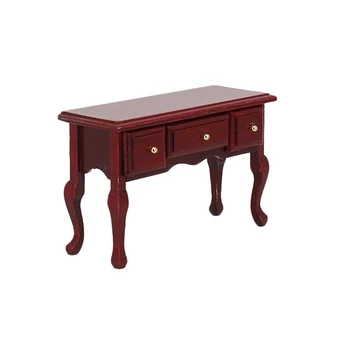 

1/12 Dollhouse Miniature Accessories Mini Wooden Three drawers Table Simulation Cabinet Furniture Toys for Doll House Decoration