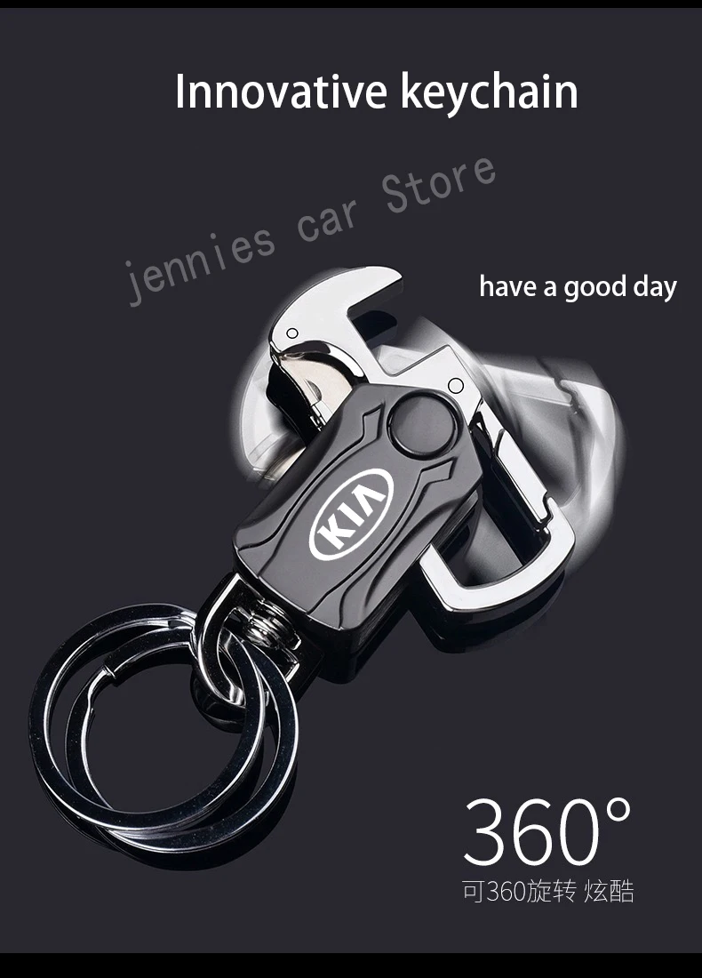 For Kia Picanto Soul Forte Ceed K3 K5 K9 Cadenza KX3 5 7 trinket Car Key Chain car Keychain Alloy Car Multifunction Keyring