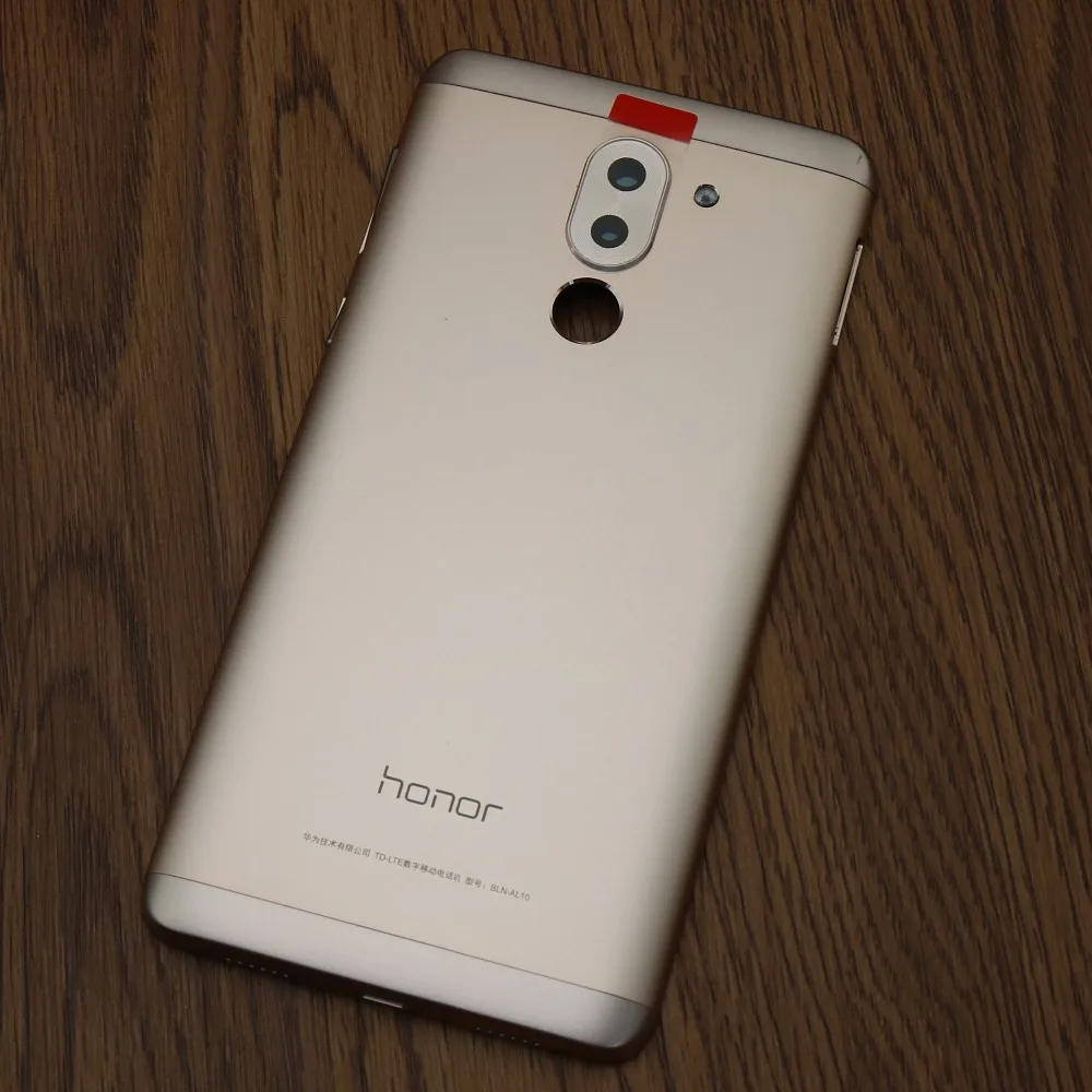 Для huawei Honor 6X оригинальная задняя крышка батарейного отсека с кнопкой громкости питания+ Задняя крышка объектива камеры