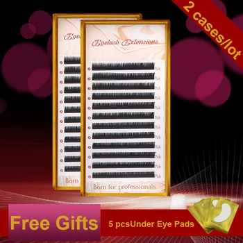 

2 cases/lot Eyelashes Extension Cilia 8-15 mm Lashes Extension Classic Natural Look Lash Extension Supply Russian Lashes