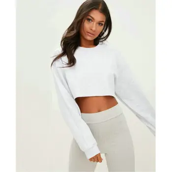 

Casual Sweatshirt Tunic 2020 Women Pullover Elegant Streetwear Womens Casual Long Sleeve Jumper Sweater Crop Top Pullover Tops