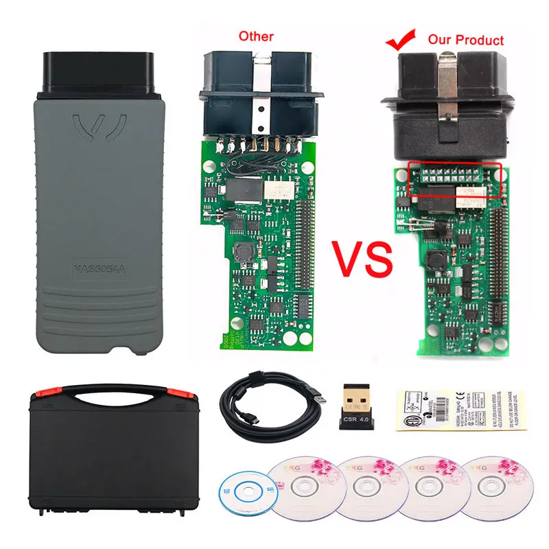 oki чип VAS 5054A диагностический сканер USB/Bluetooth UDS VAS5054 ODIS V5.13 vas5054a и сканер считывания кода