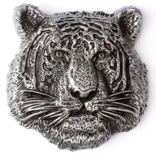 Tiger head belt buckle animal metal belt head DIY material