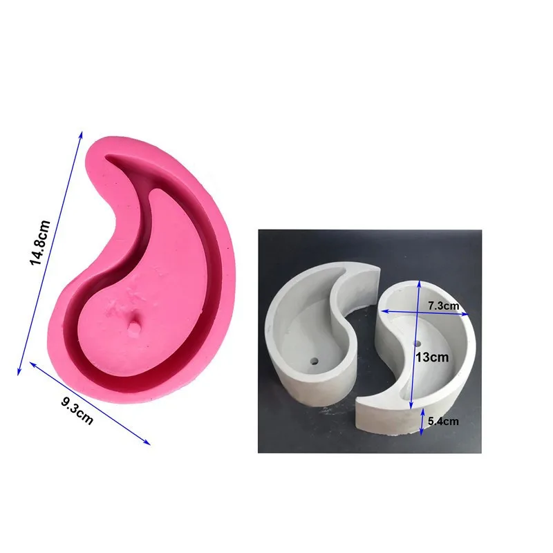 Najtaniej DIY silikonowe formy betonowa doniczka formy kreatywny tynk Cement sukulenta doniczkowe formy instrukcja gliny rękodzieło dekoracja wnętrz