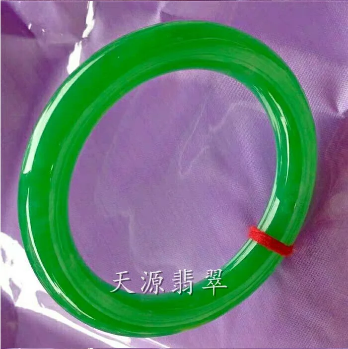 Natural Emerald Green Jadeite Jade Bangle Bracelet Handmad(Certificate delivery