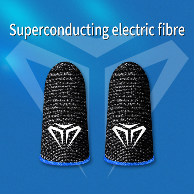 1Pair Gamer Fingers Sleeve Fiber Cotton Finger Glove Breathable Sweat Absorbing Gloves For PUBG Mobile Phone Games