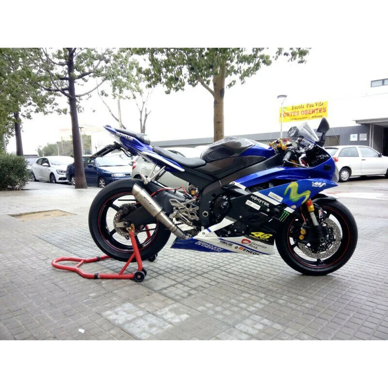 Слипоны для Yamaha R6 мотоцикл Системы Труба среднего звена из углеродного волокна глушитель полный набор выхлопная труба 2006