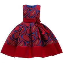 Летнее маленькое платье принцессы для девочек; кружевное платье с вышивкой в виде звезд; детское хлопковое платье с бантом на свадьбу; милое платье с цветочным узором для девочек