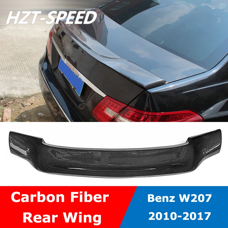 W207 R Стиль углеродного волокна спойлер на задний багажник, крыло для Benz E200 E260 E300 E350 купе 2010