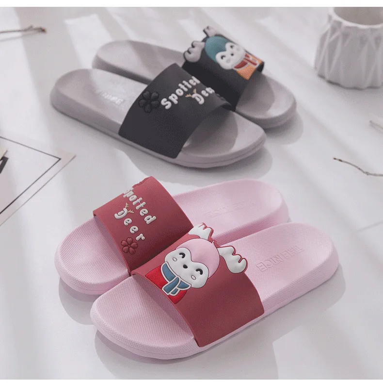 2020 Kids Parents Indoor Slippers Soft PVC Children Mum Dad Bathroom Slipper Anti-slip Boys Girls Summer Home Floor Slides SH295