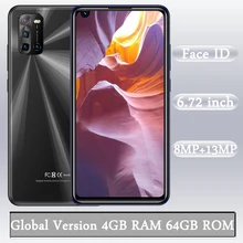 8mp + 13mp 7a pro global smartphones rosto id android 4g ram + 64g rom 6.72