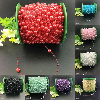 

75M/Roll Garland Flowers Beads Chain Wedding Decoration Fishing Line Event Party Supplies Beads Chain Multi-function